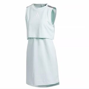 Adidas Game and Go Mint Green Layered Sleeveless Mini Dress Size XL